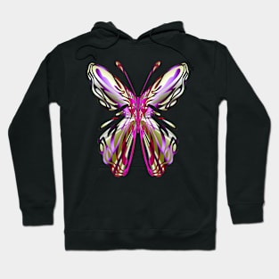 Fantasy Butterfly Gold and Red Silhouette Hoodie